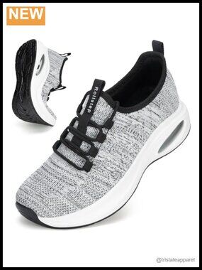 Wide Toe Box Sneakers Extra Wide Width Air Cushion Road Running Walking Shoes